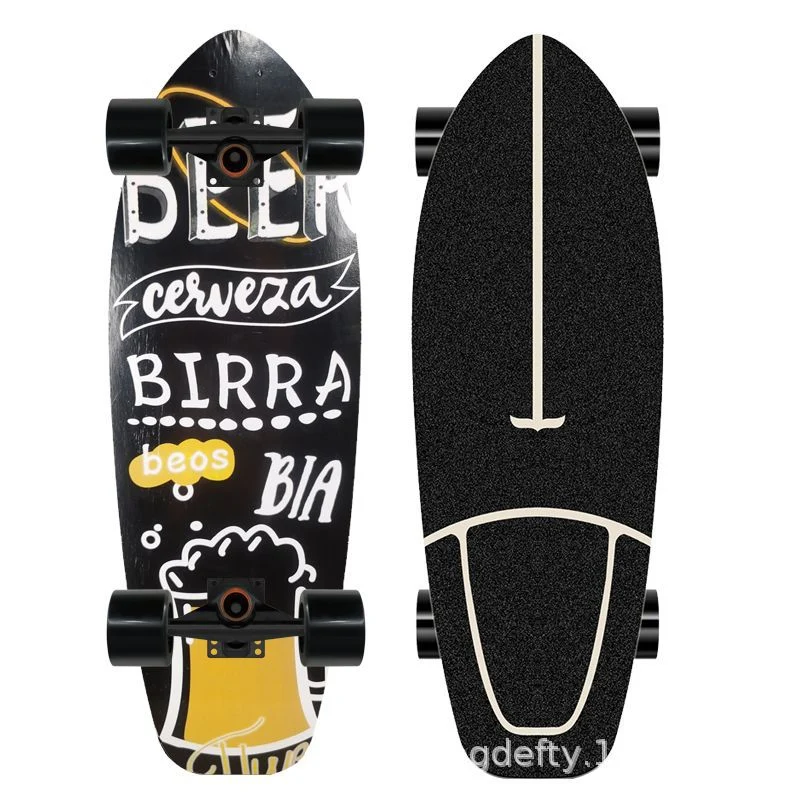 Skateboard Skanto mit künstlerischem Löwen-Design
