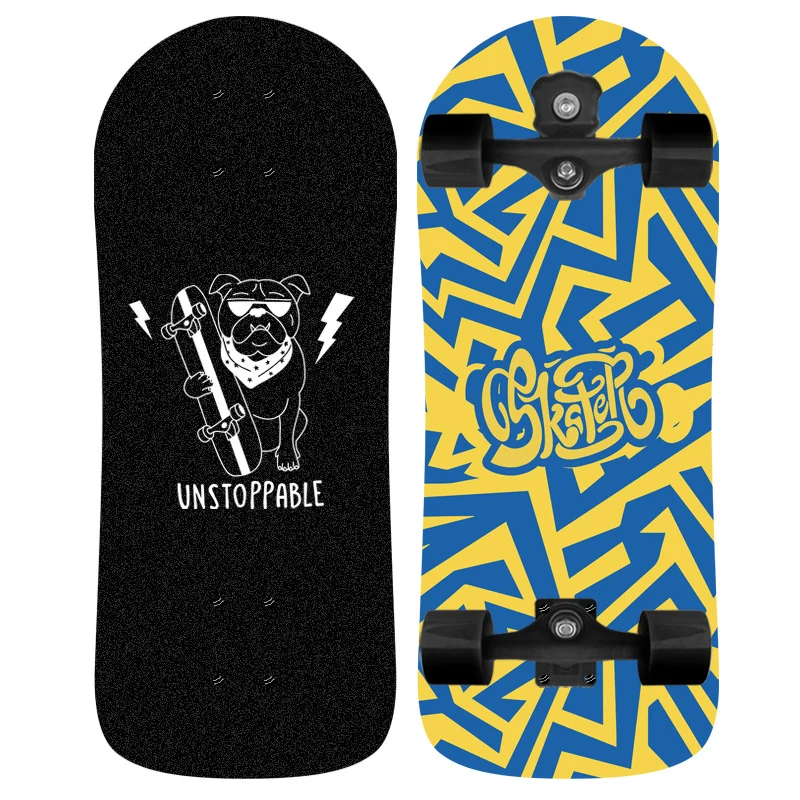 Skateboard Skanto mit Einhorn-Grafik