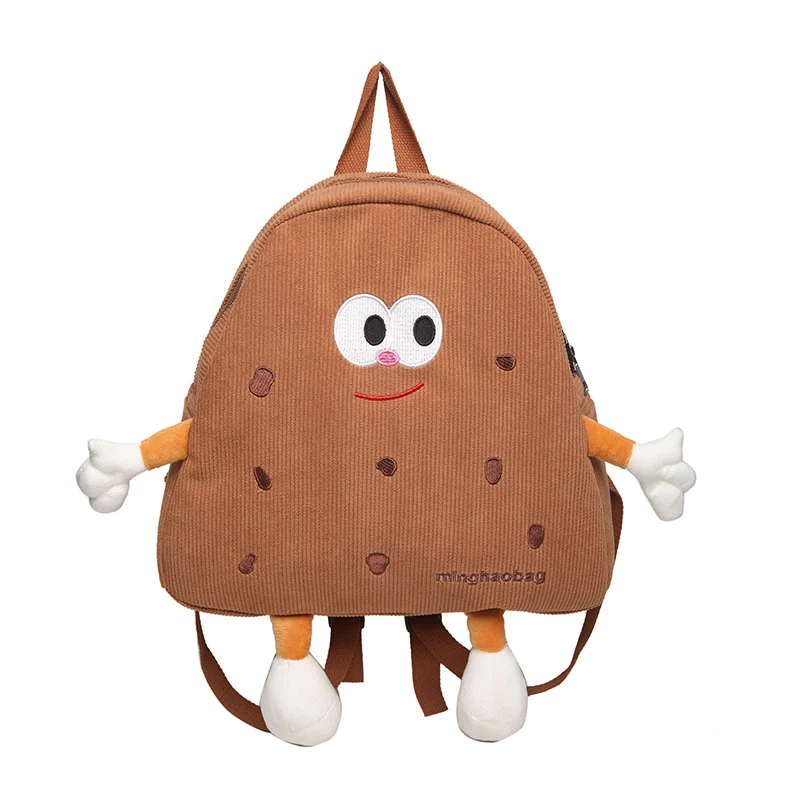 Schulrucksack Skanto in Cartoon-Keksform