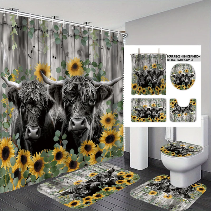 Digitales Blumenmuster Badset Skanto
