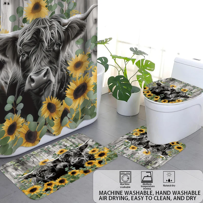 Digitales Blumenmuster Badset Skanto