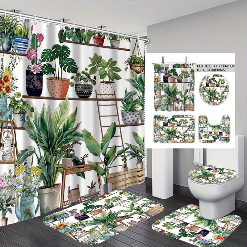 Digitales Badezimmer-Deko-Set mit Schleifenmuster Skanto