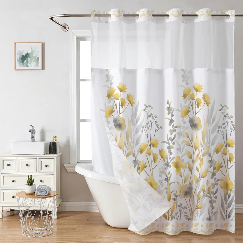 Duschvorhang Skanto mit Blumendesign