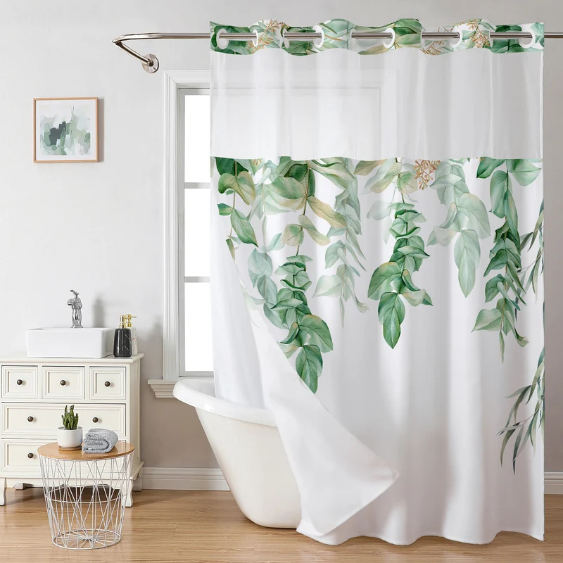 Duschvorhang mit Blumen-Schmetterling Skanto