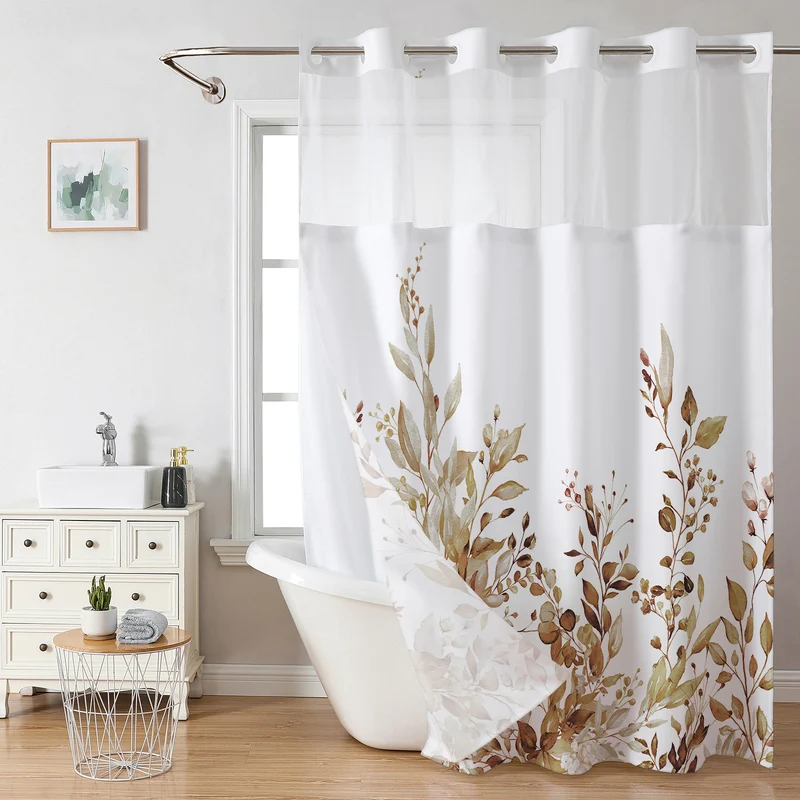 Duschvorhang mit botanischem Blumenmuster Skanto