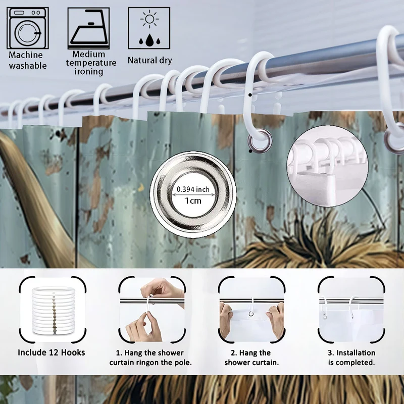 Digitales Badezimmer-Set im niedlichen Kuh-Design Skanto