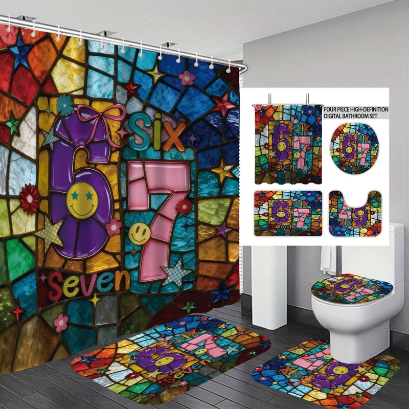 Badezimmer-Set im farbenfrohen Dessert-Design Skanto
