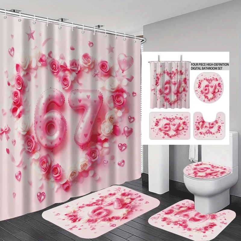 Badezimmer-Set im farbenfrohen Dessert-Design Skanto