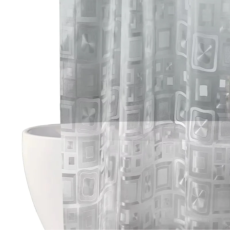 Transparenter Fenstervorhang Skanto mit geometrischem Muster