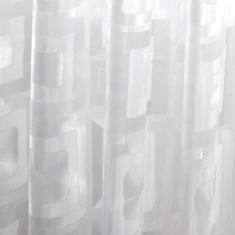 Transparenter Fenstervorhang Skanto mit geometrischem Muster