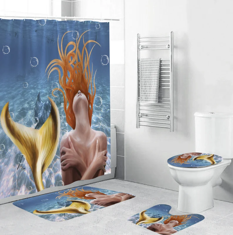 Künstlerisches Meerjungfrauen-Badezimmer-Set Skanto