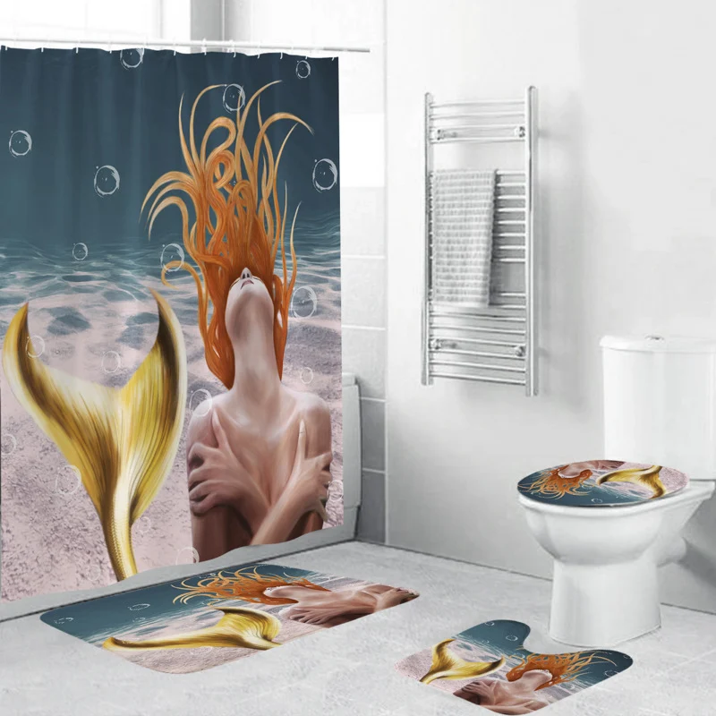 Künstlerisches Meerjungfrauen-Badezimmer-Set Skanto