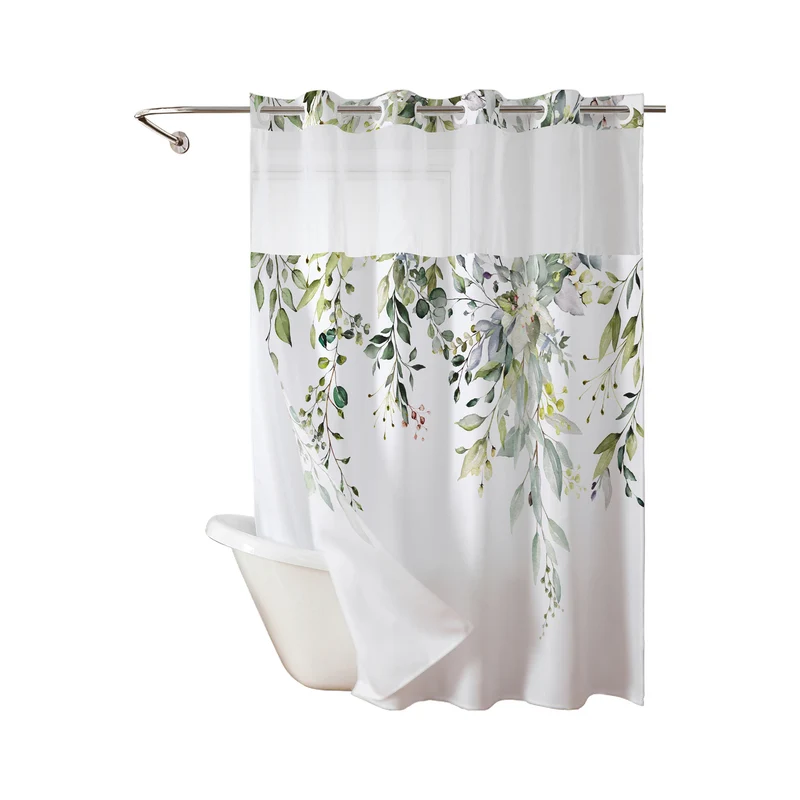 Duschvorhang mit künstlerischem Blumenmuster Skanto