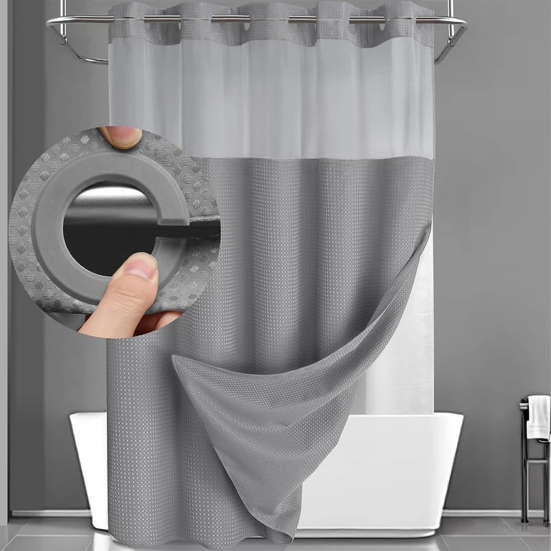 Duschvorhang mit strukturierter Webart Skanto