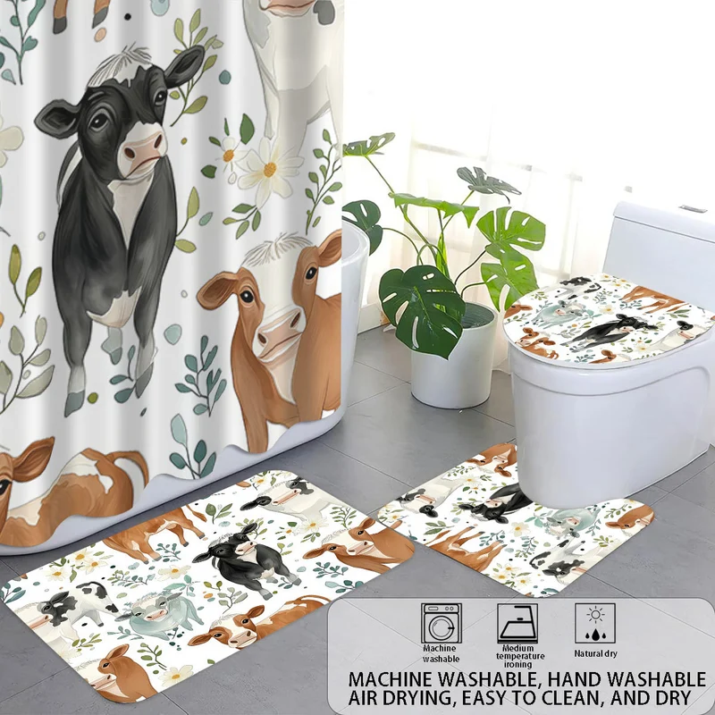 Badezimmer-Deko-Set im Zeichentrick-Schaf-Design Skanto