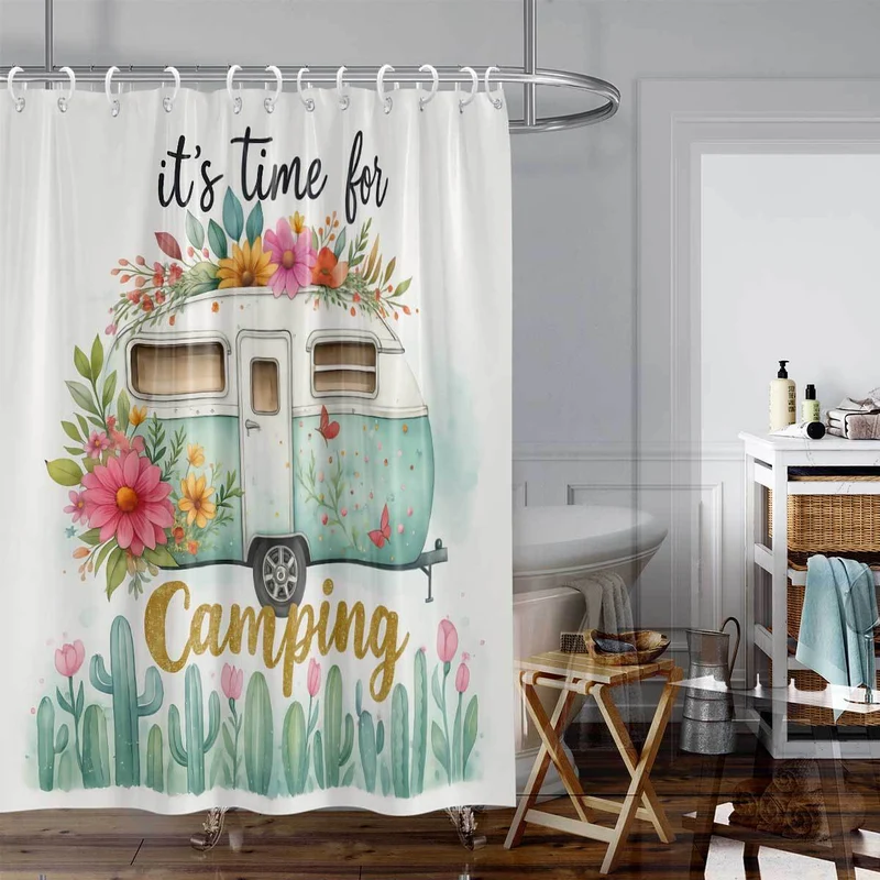 Duschvorhang im Camping-Design Skanto