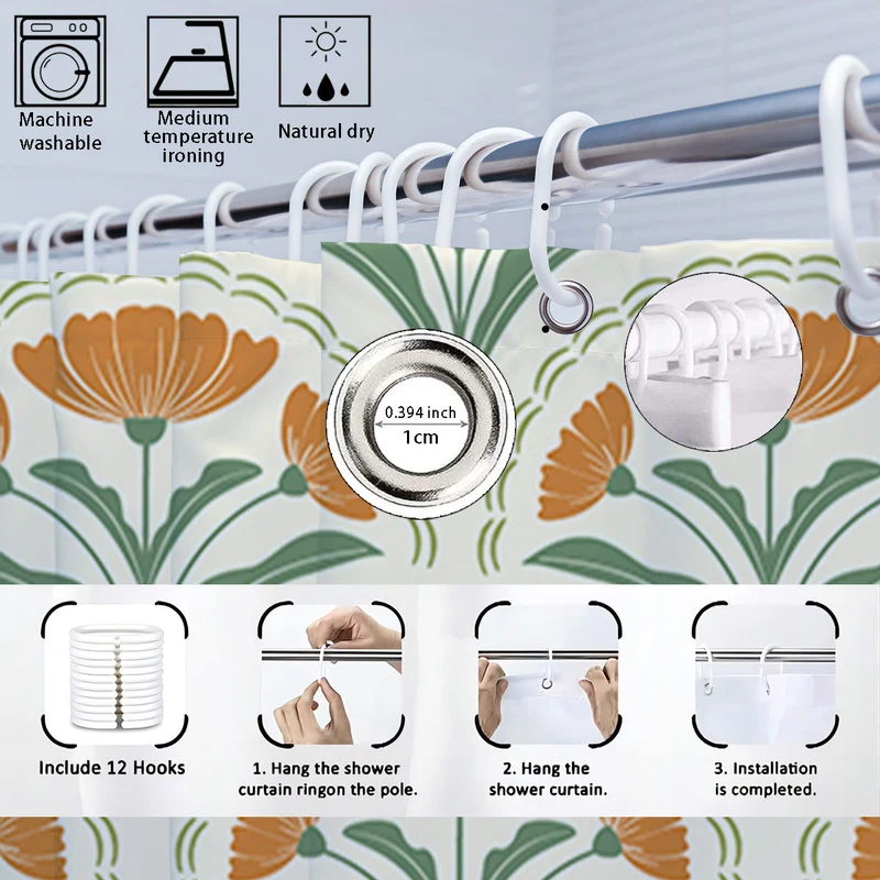 Vierteiliges Digitales Bad-Set im Boho-Stil Skanto