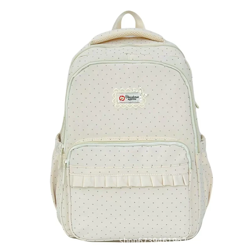 Stilvoller gepunkteter Rucksack Skanto mit Raffung