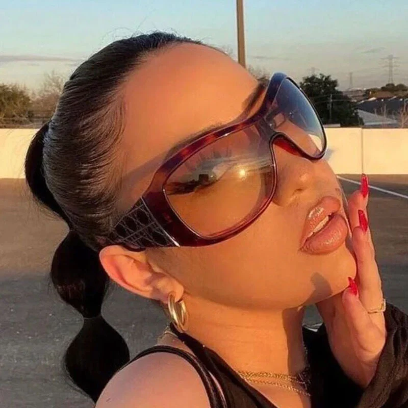 Damen Sport-Sonnenbrille mit breitem Schutzrahmen und polarisierten Gläsern Skanto