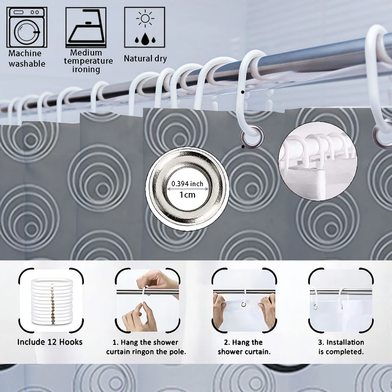 Abstraktes Design Vierteiliges Digitales Badezimmer-Set Skanto