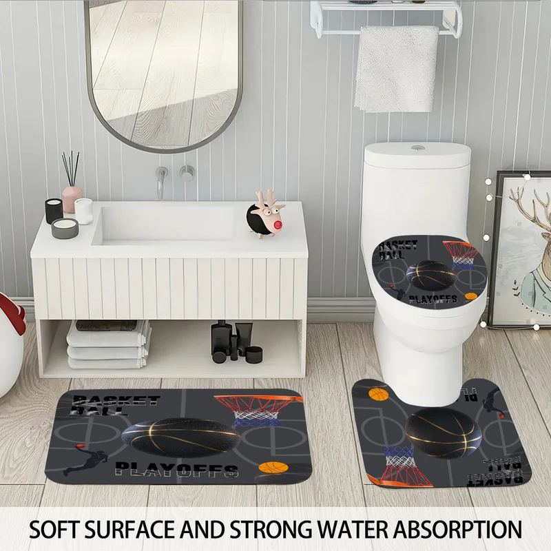 High-Definition Badezimmer-Deko-Set Skanto mit Basketball-Thema
