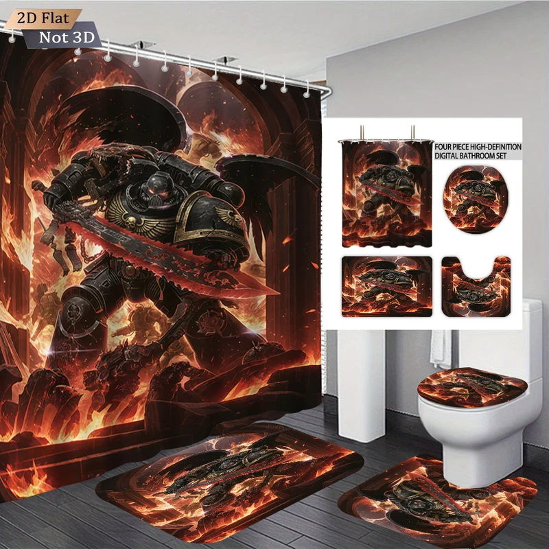 Digitales Badezimmer-Deko-Set Skanto mit Fantasy-Thema