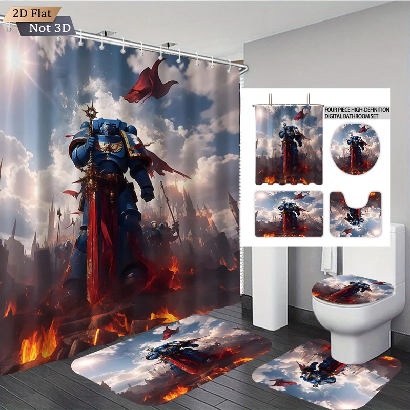 Digitales Badezimmer-Deko-Set Skanto mit Fantasy-Thema
