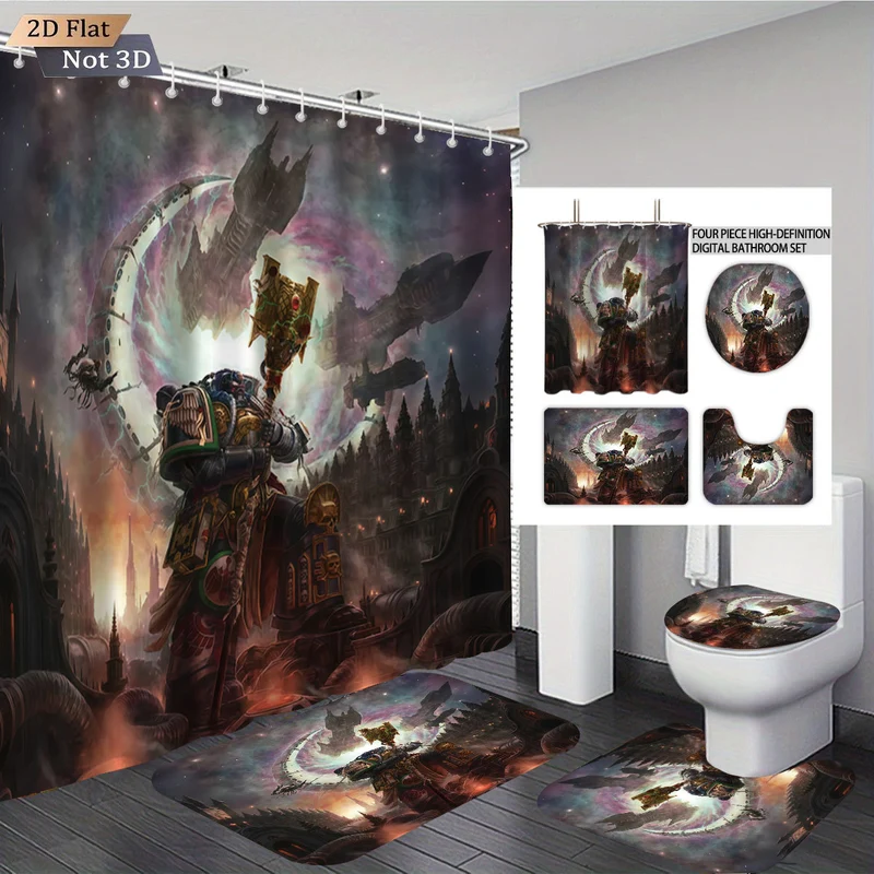 Digitales Badezimmer-Deko-Set Skanto mit Fantasy-Thema