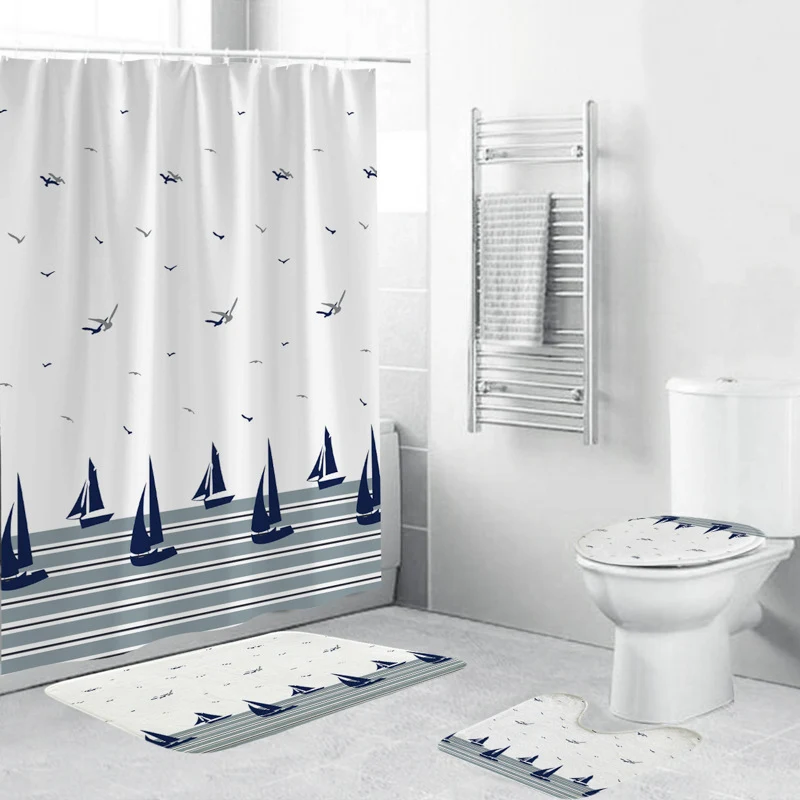 Maritimes Badezimmer-Set Skanto