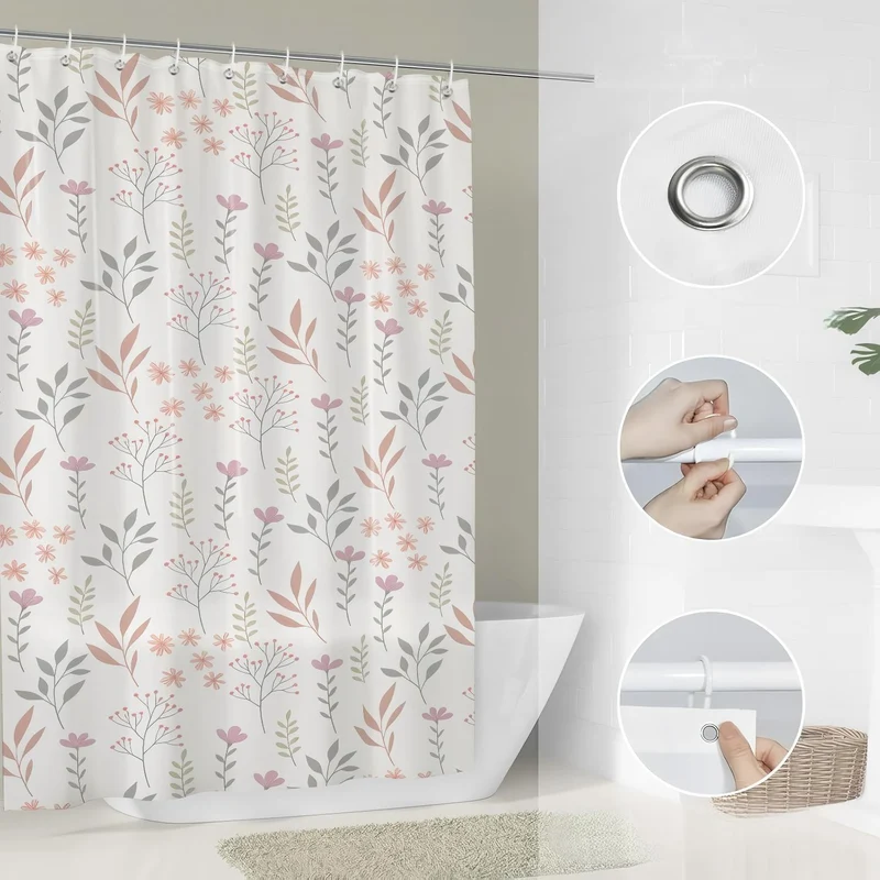 Duschvorhang Skanto mit Blumenmuster