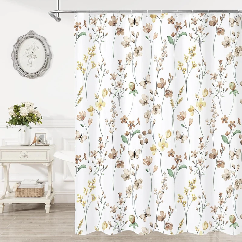 Duschvorhang Skanto mit Blumenmuster