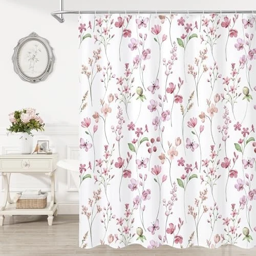 Duschvorhang Skanto mit Blumenmuster