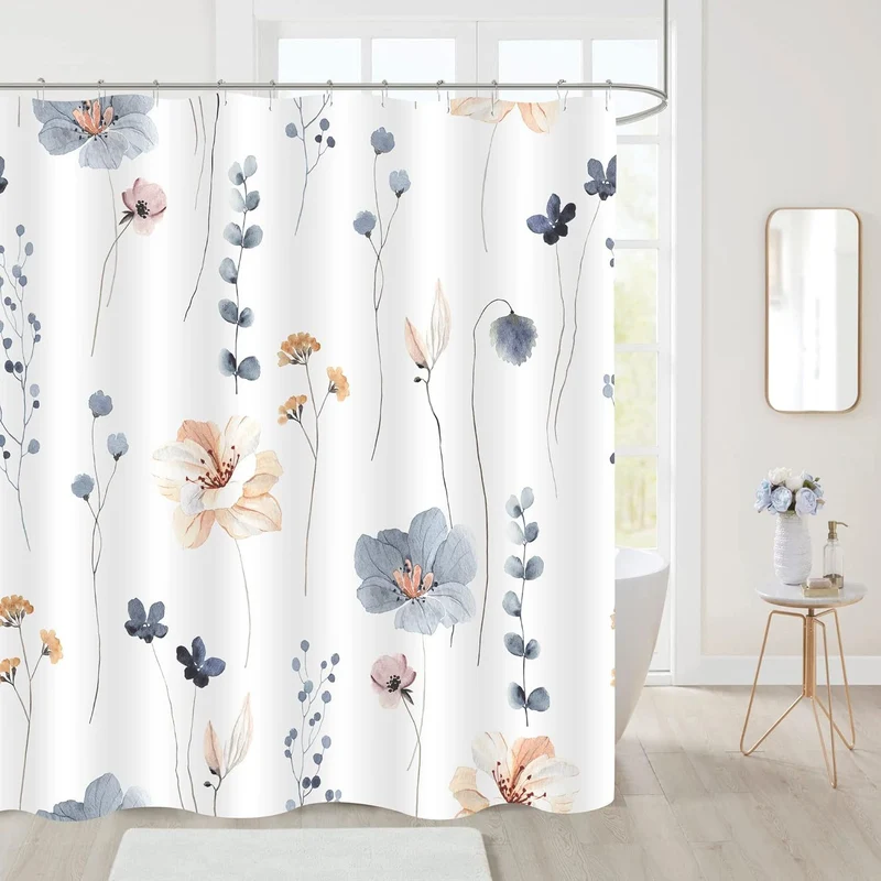 Duschvorhang Skanto mit Blumenmuster