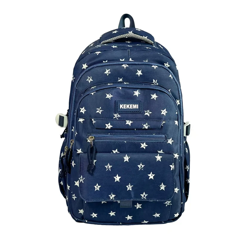 Rucksack mit Sternenmuster und vielen Fächern Skanto