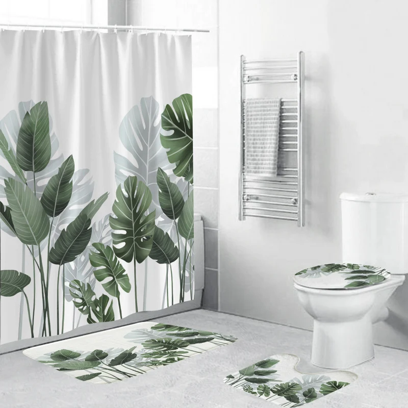 Badezimmer-Accessoire-Set mit Blumenmuster Skanto