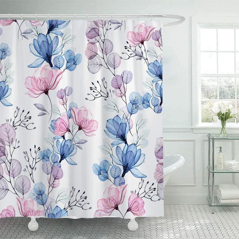 Duschvorhang Skanto mit Blumendesign