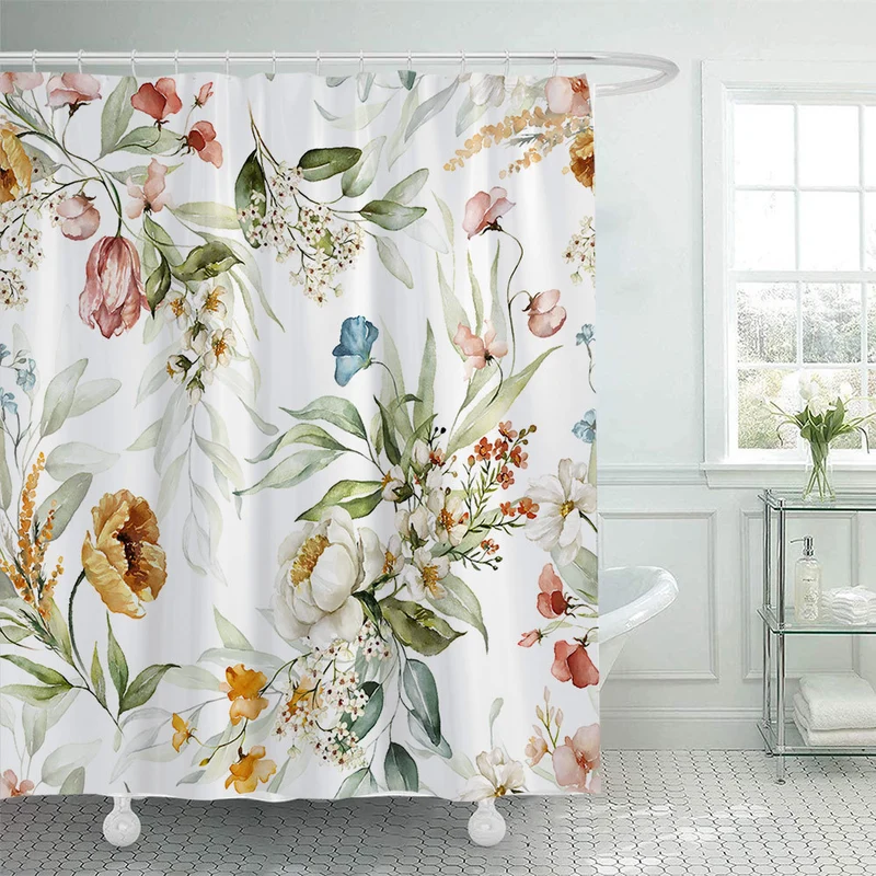Duschvorhang Skanto mit Blumenkunst