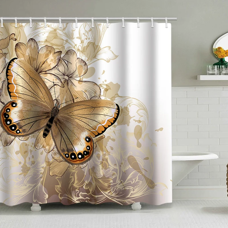 Duschvorhang mit inspirierendem Blumenmuster Skanto