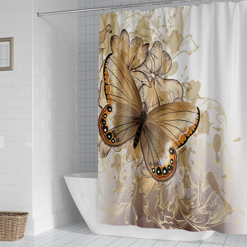 Duschvorhang mit inspirierendem Blumenmuster Skanto
