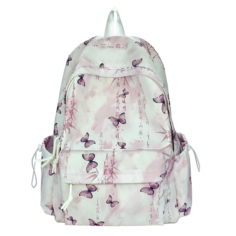 Künstlerischer Rucksack mit Schmetterlingsdruck Skanto