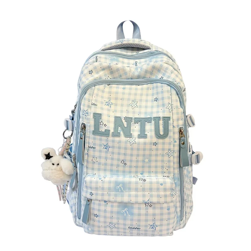Stilvoller karierter Rucksack Skanto