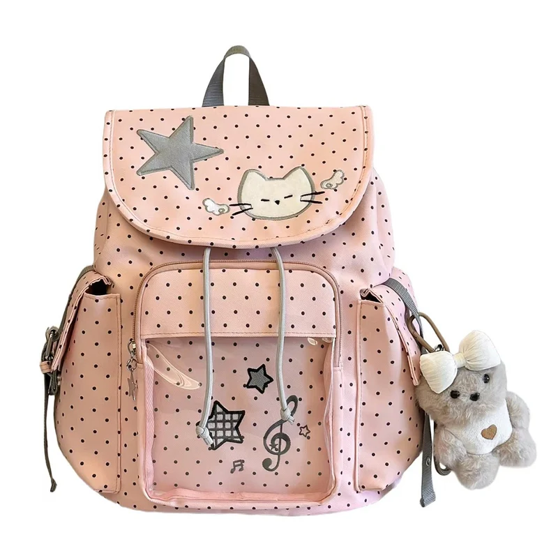 Verspielter Kinderrucksack mit Tupfenmuster Skanto