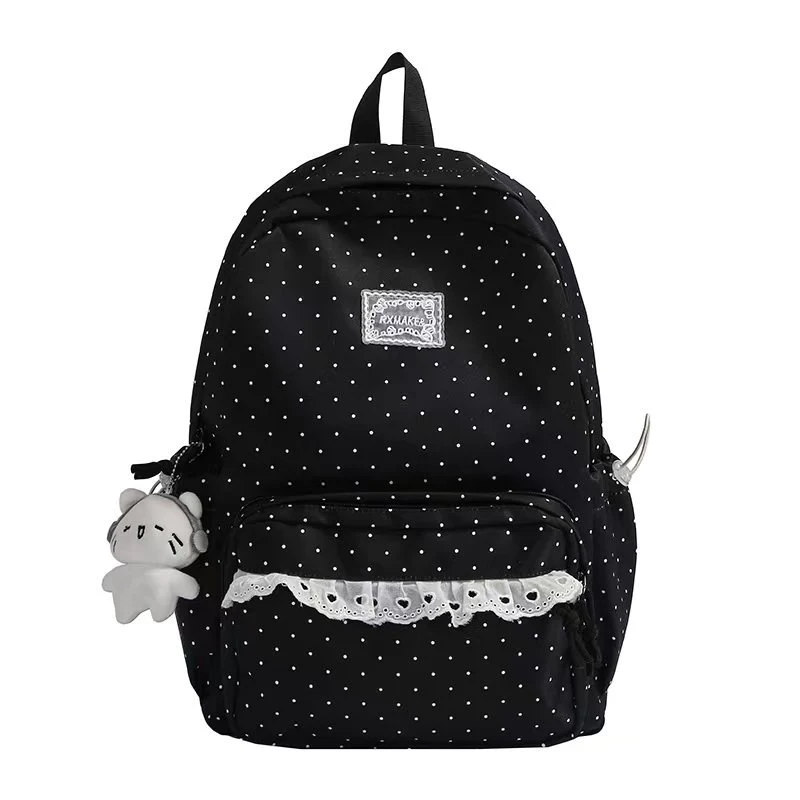 Rucksack mit Tupfen und Rüschen Skanto