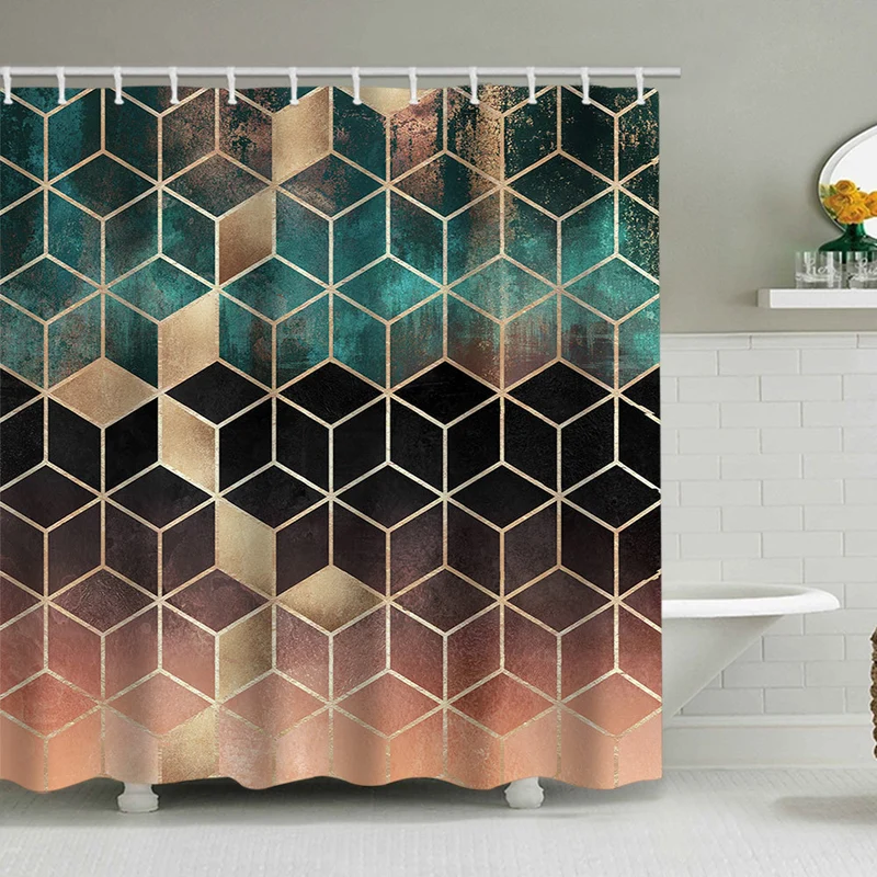 Strukturierter Mosaik-Duschvorhang Skanto