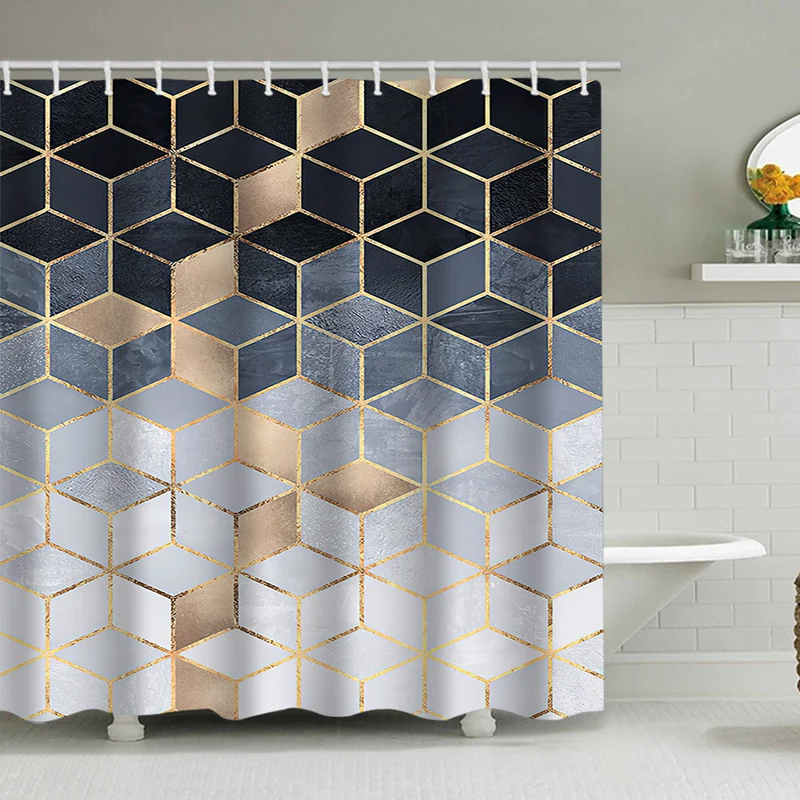 Strukturierter Mosaik-Duschvorhang Skanto
