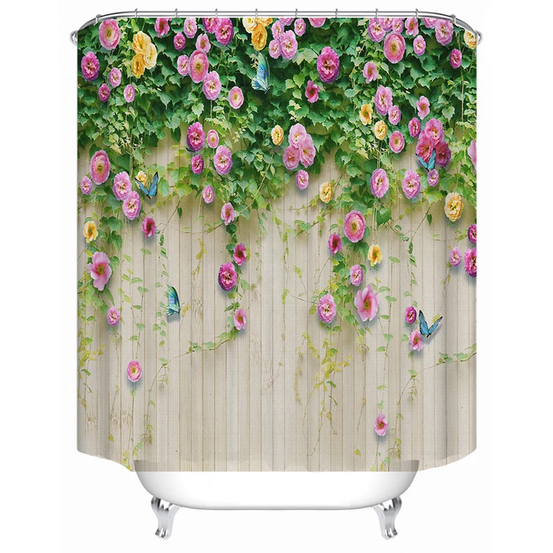 Duschvorhang im rustikalen Garten-Design Skanto