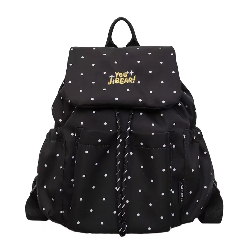 Strukturierter Polka-Dot-Rucksack Skanto