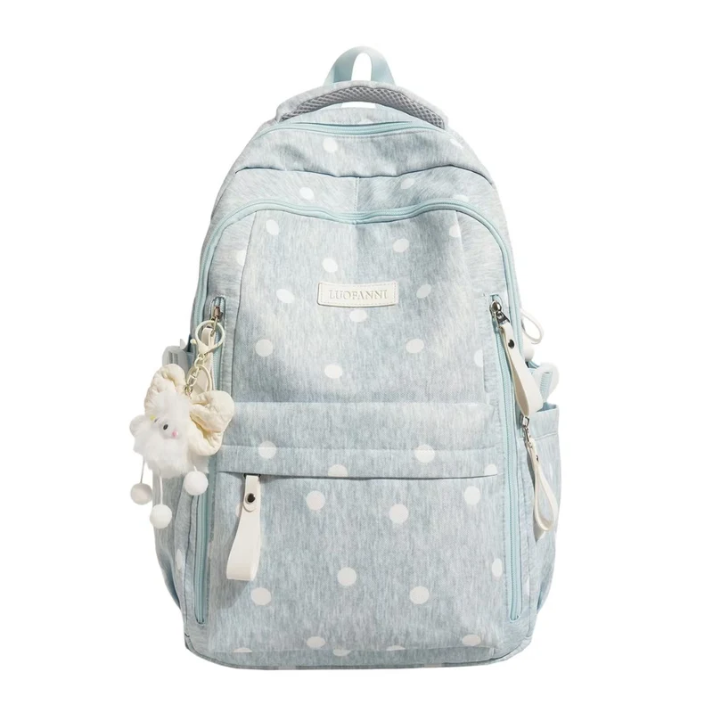 Polka-Dot-Rucksack mit vielen Fächern Skanto