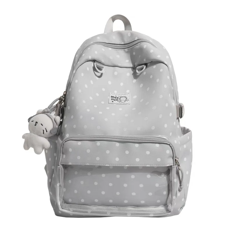 Rucksack mit gestickten Polka Dots Skanto