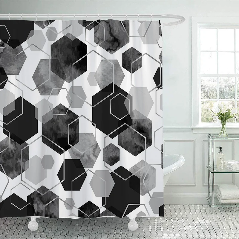 Duschvorhang mit geometrischem Muster Skanto